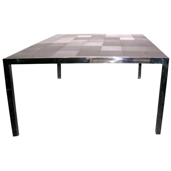 Springer-Style Aluminum and Steel Table For Sale