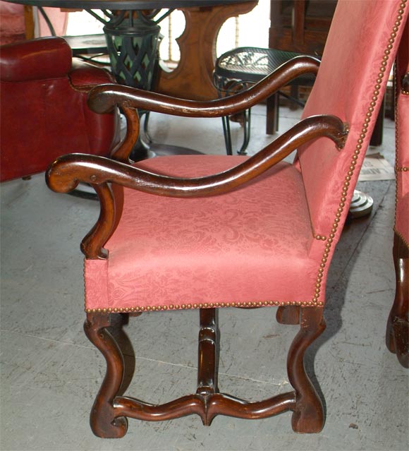 Pair of Louis XIII Fauteuils Armchairs of the 18th Century French 4