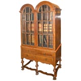 19th Century English Queen Anne-Style Mahogany Cabinet on Stand