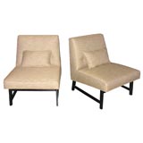 Pair of Slipper Chairs by Ed Wormley for Dunbar