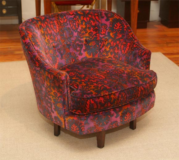 Edward Wormley Dunbar Chair with Jack Lenor Larsen Fabric
