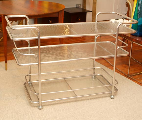 Machine Age Aluminum Bar Cart