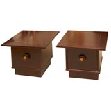 Pair of Paul Laszlo Design End Tables for Brown Saltman