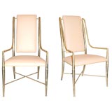 Set of Six Mid Century Chairs in Bronze "Bamboo"