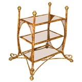 A Faux Bamboo Etagere