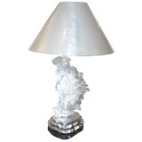 FANTASTIC  CLEAR  QUARTZ CLUSTER LAMP