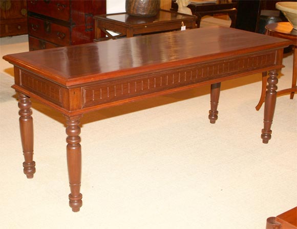 Mahogany wood turned leg sideboard table from Vietnam.  