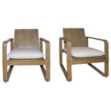 Pair of plywood chairs