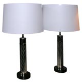 Pair of artillery lamps