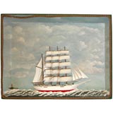 Vintage Diarama of a Ship