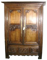 Carved Chestnut Armoire