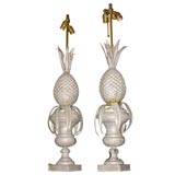 Pair of Tole Pineapple Lamps