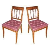 Six Dutch Marquetry Neoclassical Chairs