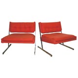 Nice pair of F.Knoll chrome chairs