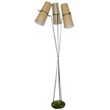 Iron and Bronze 3-arm Floor Lamp by Adnet