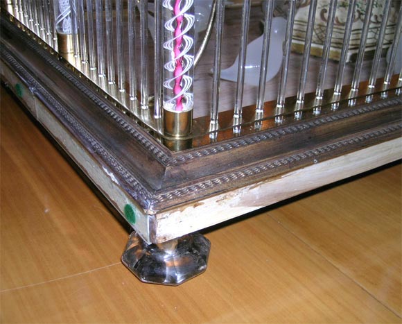 A Blown and Zanfirico Glass and Brass Birdcage, Venini 1950s 2