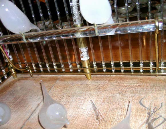 A Blown and Zanfirico Glass and Brass Birdcage, Venini 1950s 5