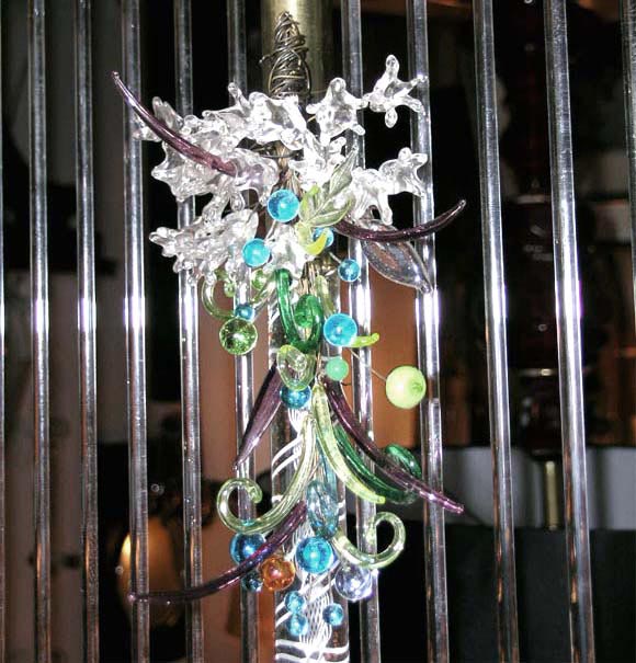 A Blown and Zanfirico Glass and Brass Birdcage, Venini 1950s 6