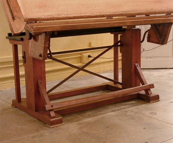 French Drafting Table with Stool