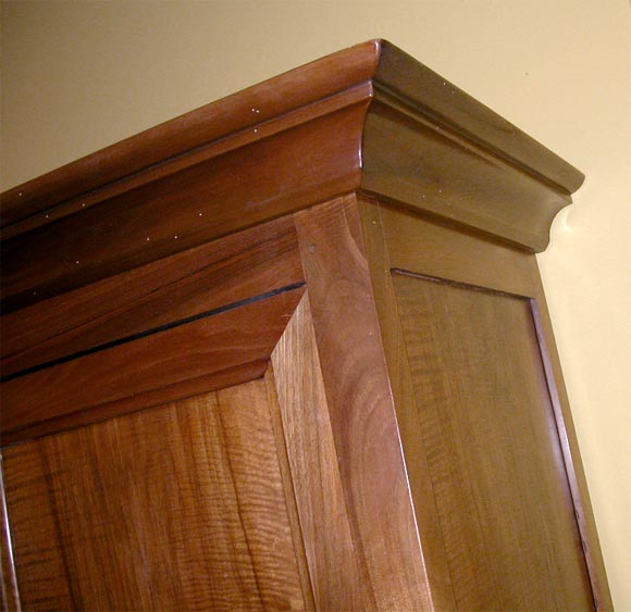 Walnut Louis Philippe Armoire In Excellent Condition In Los Angeles, CA
