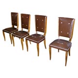 Set  of Eight French 50's Side Chairs