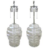 Pair of Acrylic Lamps by Karl Springer