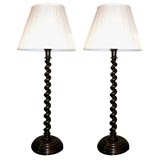 Tall Barlet Twist Lamps