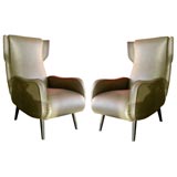 Pair of Italian Midcentury  Lounge / Library Chairs