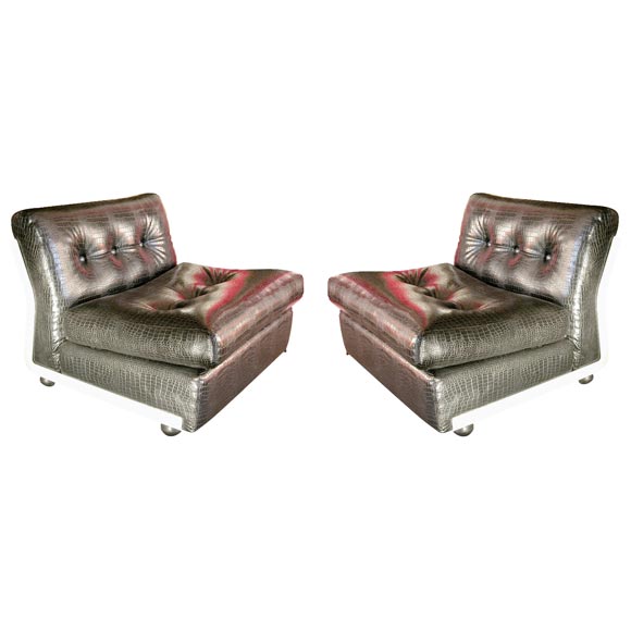Pair Of Mario Bellini for B&B "Amanta" Chairs For Sale