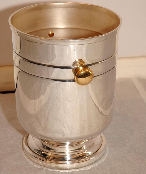 A Silver Plated Champagne Bucket by Paco Rabanne