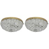 Pair of Beaded Basket Wall Sconces Antique Pair of Beaded Basket Wall Sconces