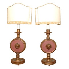 Vintage Pair of Italian Cherub Lamps