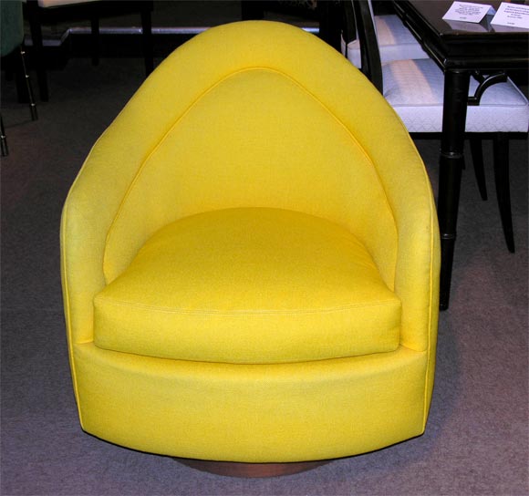 Pair of Swivel and Rocking Chairs by Milo Baughman (signed)