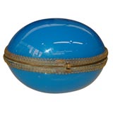 C.1920 Large Cobalt Blue Opaline Egg Box