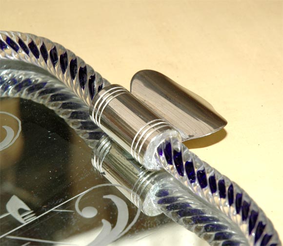 Italian C. 1920 Hand Etched Venetian Vanity Tray