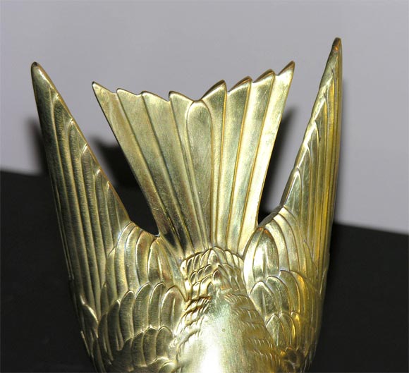 American Pair of Bronze Sparrow Bookends