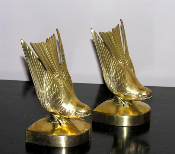 Pair of Bronze Sparrow Bookends 1