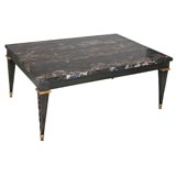 Italian Gold and Black Marble Table