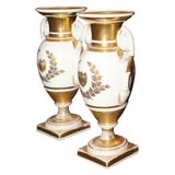 Pair of Old Paris porcelain vases