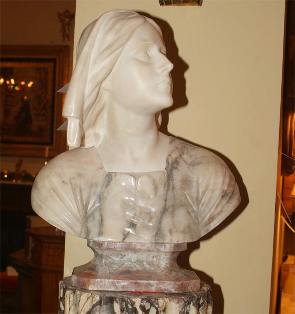 Art Nouveau bust of Joan of Arc