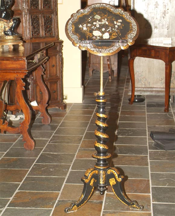 Victorian papier-mache music stand