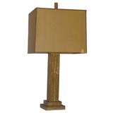 Limed-Oak Lamp with Square Fluted column
