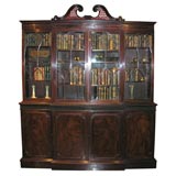 19th century four door mahogany breakfront bookcase.