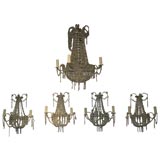 Chandalier with 4 matching sconces