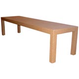 KARL SPRINGER FAUX OSTRICH COFFEE TABLE