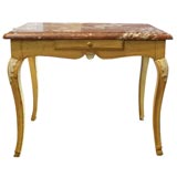 Painted French Provincial Marble Top Table