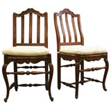 Antique Set of Four French Provincial Sidechairs