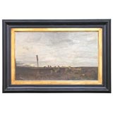 Antique Harvesters in a Field