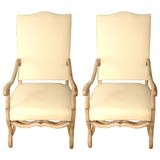 Antique "os de mouton" armchairs