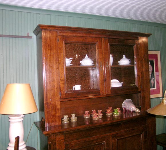 El Marangon  2 Piece Walnut Hutch 3